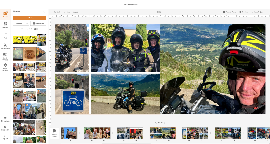 Picture of computer screen showing curation process.